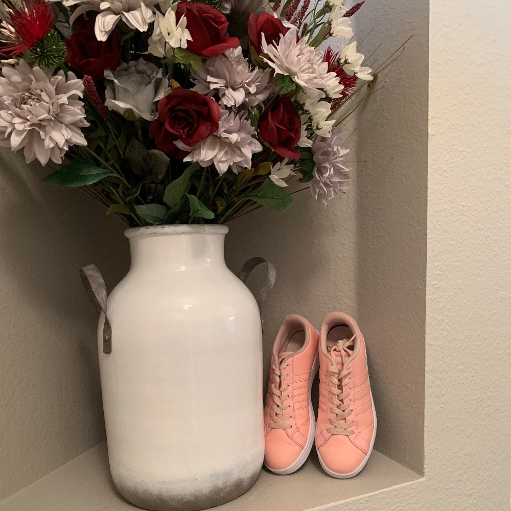 pink Addias shoes